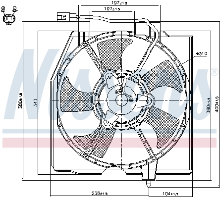 Nissens Ventilatorwiel-motorkoeling 85224