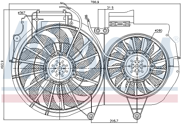 Nissens Ventilatorwiel-motorkoeling 85247