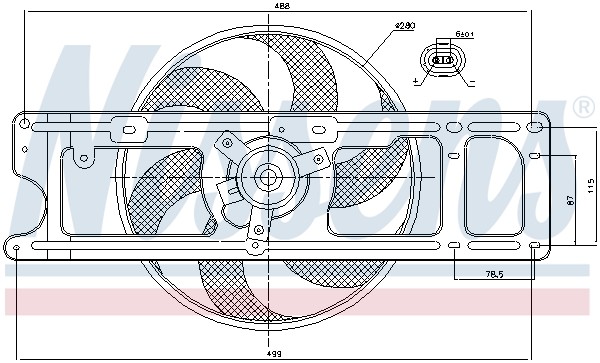 Nissens Ventilatorwiel-motorkoeling 85253