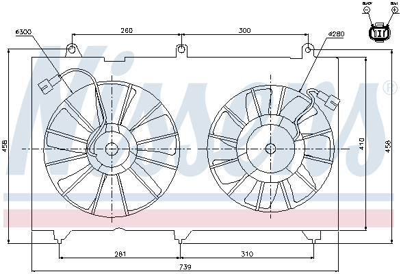 Ventilatorwiel-motorkoeling Nissens 85269