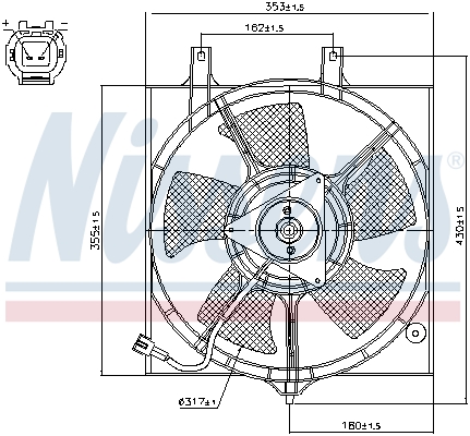 Nissens Ventilatorwiel-motorkoeling 85281