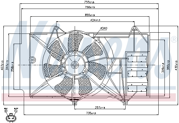 Nissens Ventilatorwiel-motorkoeling 85327