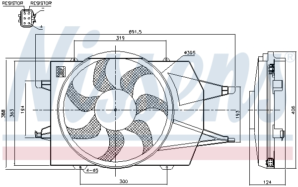 Nissens Ventilatorwiel-motorkoeling 85342