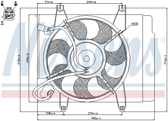 Nissens Ventilatorwiel-motorkoeling 85345