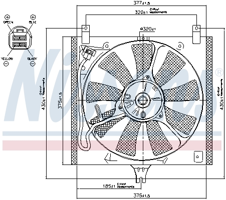 Nissens Ventilatorwiel-motorkoeling 85385