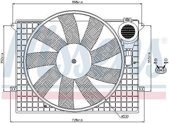 Nissens Ventilatorwiel-motorkoeling 85401