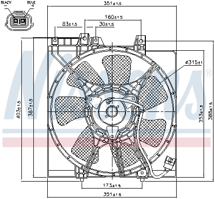 Nissens Ventilatorwiel-motorkoeling 85491