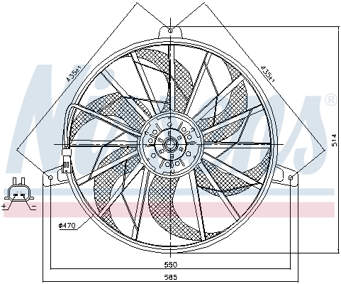 Nissens Ventilatorwiel-motorkoeling 85512