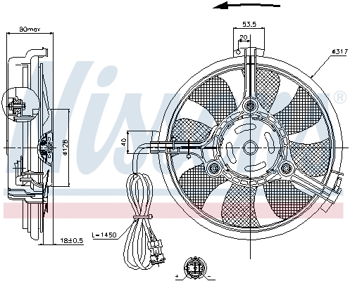 Nissens Ventilatorwiel-motorkoeling 85519