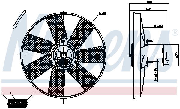 Nissens Ventilatorwiel-motorkoeling 85538