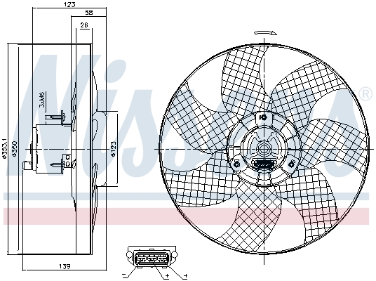 Nissens Ventilatorwiel-motorkoeling 85542