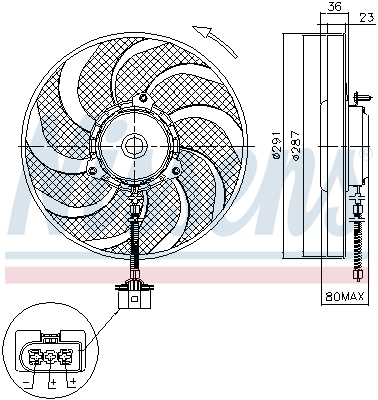 Nissens Ventilatorwiel-motorkoeling 85545