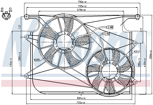 Nissens Ventilatorwiel-motorkoeling 85610