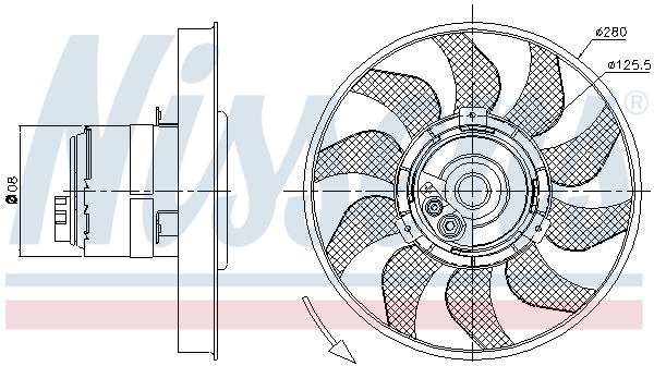 Nissens Ventilatorwiel-motorkoeling 85619