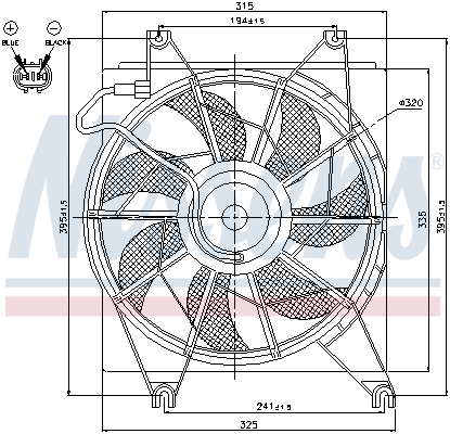 Ventilatorwiel-motorkoeling Nissens 85620