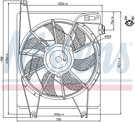 Ventilatorwiel-motorkoeling Nissens 85623