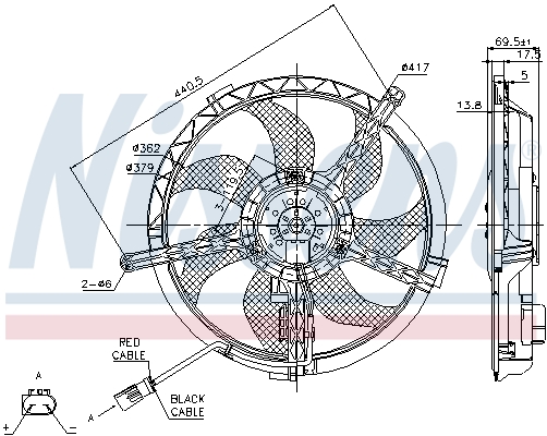 Nissens Ventilatorwiel-motorkoeling 85632