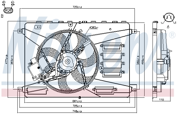 Nissens Ventilatorwiel-motorkoeling 85640