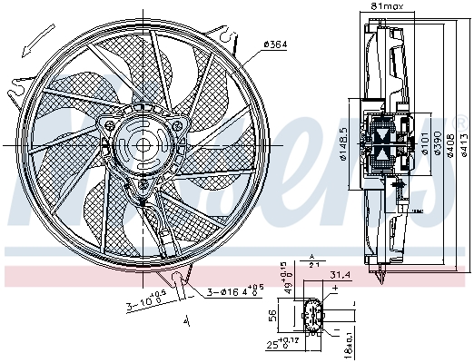 Nissens Ventilatorwiel-motorkoeling 85662