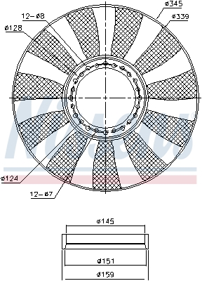 Nissens Ventilatorwiel-motorkoeling 85664