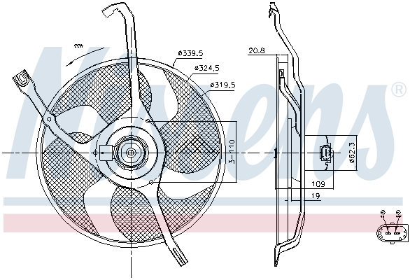 Nissens Ventilatorwiel-motorkoeling 85665