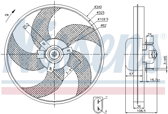 Nissens Ventilatorwiel-motorkoeling 85668