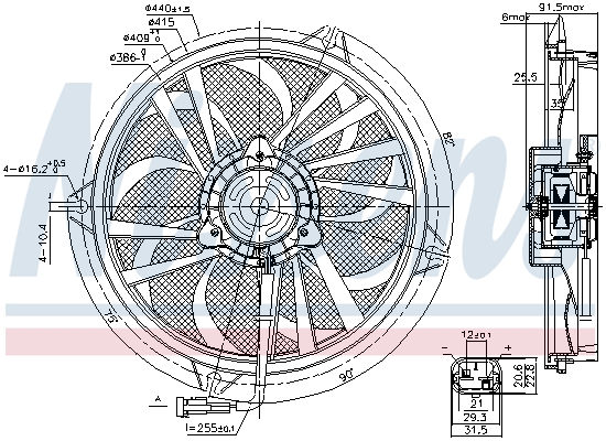 Nissens Ventilatorwiel-motorkoeling 85674