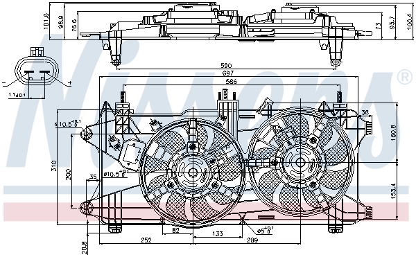 Nissens Ventilatorwiel-motorkoeling 85689