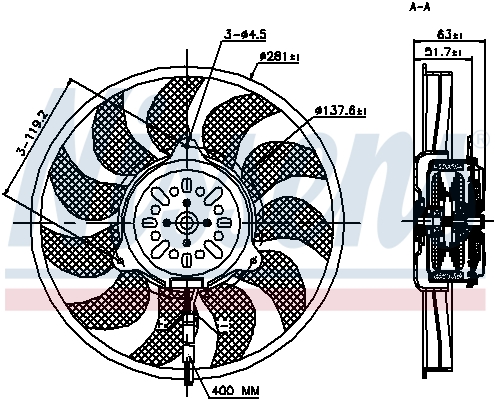 Nissens Ventilatorwiel-motorkoeling 85692