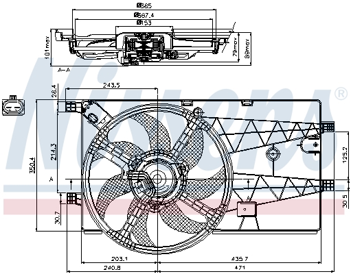 Nissens Ventilatorwiel-motorkoeling 85693