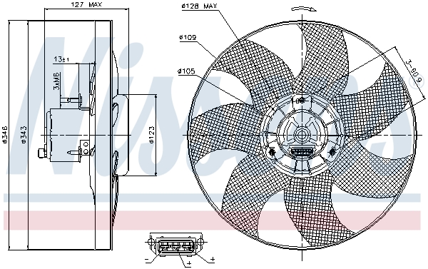 Nissens Ventilatorwiel-motorkoeling 85698