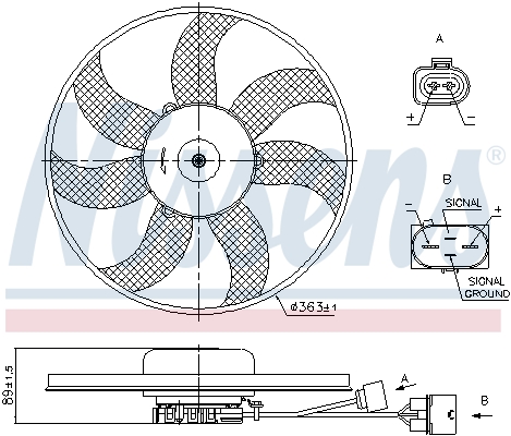 Nissens Ventilatorwiel-motorkoeling 85699