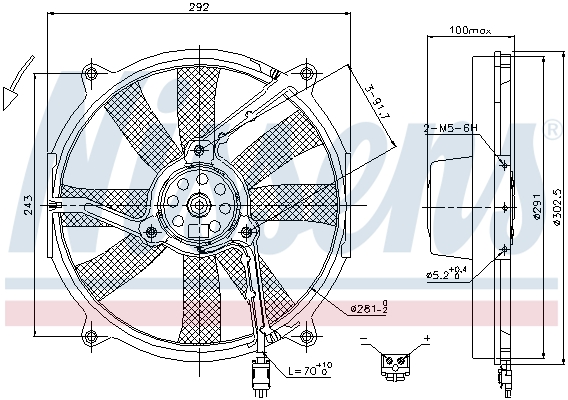 Nissens Ventilatorwiel-motorkoeling 85701