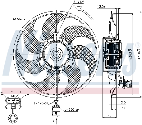 Nissens Ventilatorwiel-motorkoeling 85703