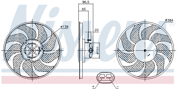 Nissens Ventilatorwiel-motorkoeling 85704