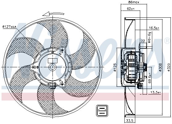 Nissens Ventilatorwiel-motorkoeling 85705