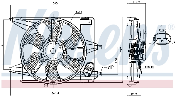 Nissens Ventilatorwiel-motorkoeling 85708