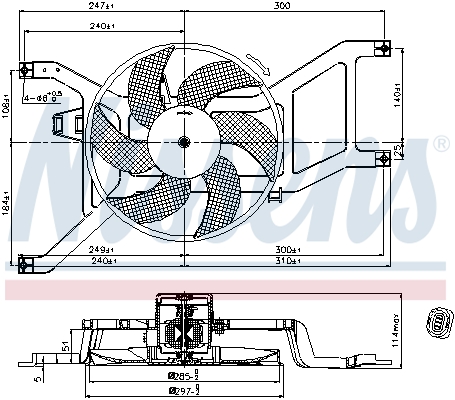 Nissens Ventilatorwiel-motorkoeling 85709