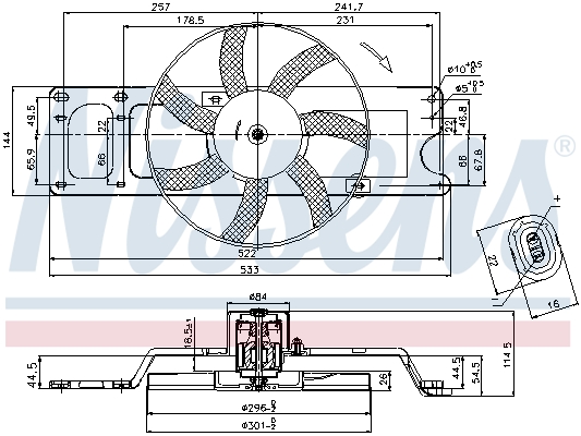 Nissens Ventilatorwiel-motorkoeling 85712