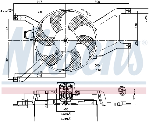 Nissens Ventilatorwiel-motorkoeling 85714