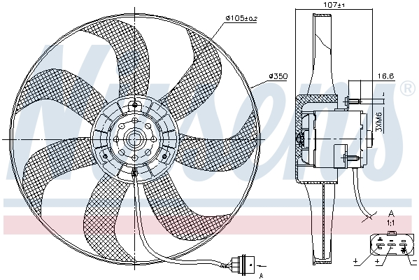 Nissens Ventilatorwiel-motorkoeling 85725