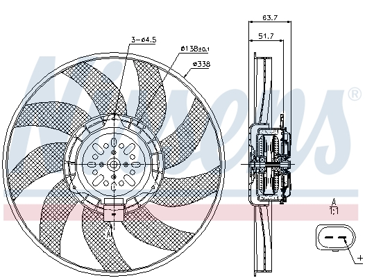 Nissens Ventilatorwiel-motorkoeling 85727