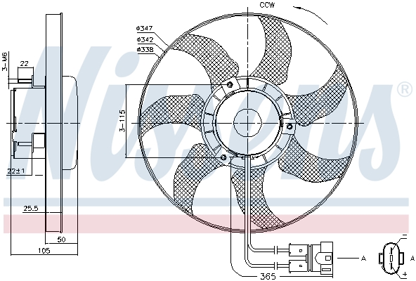 Nissens Ventilatorwiel-motorkoeling 85749