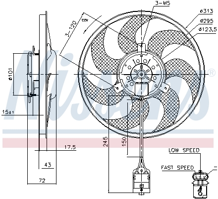 Nissens Ventilatorwiel-motorkoeling 85754