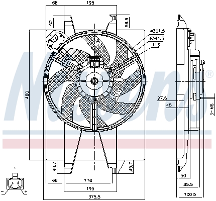 Nissens Ventilatorwiel-motorkoeling 85767