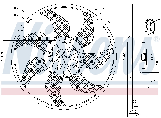 Nissens Ventilatorwiel-motorkoeling 85776