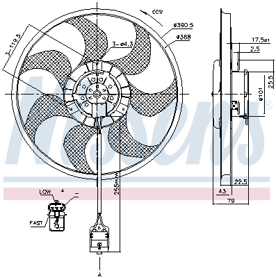 Nissens Ventilatorwiel-motorkoeling 85777