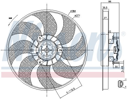 Nissens Ventilatorwiel-motorkoeling 85779