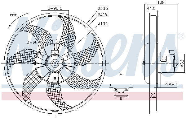 Nissens Ventilatorwiel-motorkoeling 85781