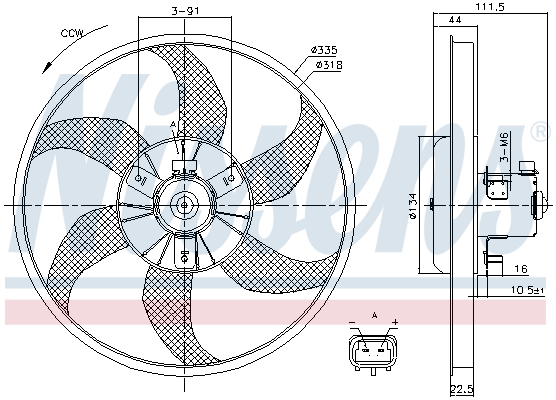 Nissens Ventilatorwiel-motorkoeling 85782